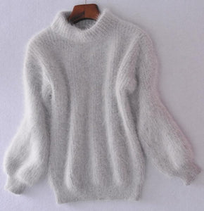 Warm Turtleneck Mohair Female Sweater