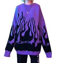 Load image into Gallery viewer, Hip Hop Flame Fire Sweaters
