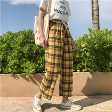 Load image into Gallery viewer, Yellow Plaid Vintage Pants
