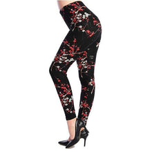 Load image into Gallery viewer, Graffiti Floral Patterned Print Leggins
