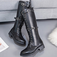 Load image into Gallery viewer, Bright Leather Motorcycle Boots
