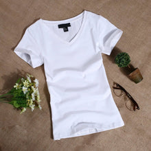 Load image into Gallery viewer, Slim Solid  Simple Pure  T-Shirt
