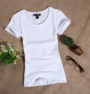 Slim Solid  Simple Pure  T-Shirt