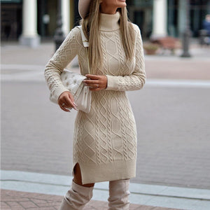 Fashion Designer Pleated Knitted Dress