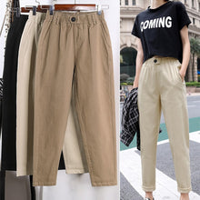 Load image into Gallery viewer, Beige High waist Casual Pants
