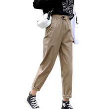 Load image into Gallery viewer, Beige High waist Casual Pants
